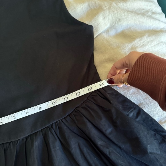 NWT J.Crew Fitted knit mockneck dress with poplin skirt in Black - Picture 10 of 15